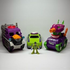 Fisher Price Imaginext DC SuperFriends Batman Villain Cars Riddler Joker Penguin